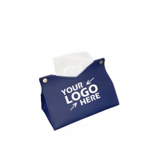 Triangle Tissue Leather Box Holder